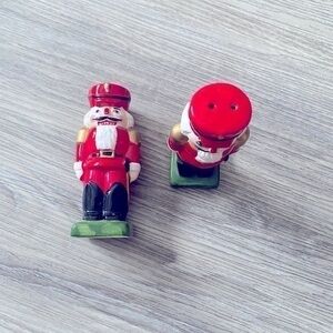 Vintage 1970’s Christmas Nutcracker salt and pepper shaker set. 4 1/2” high.